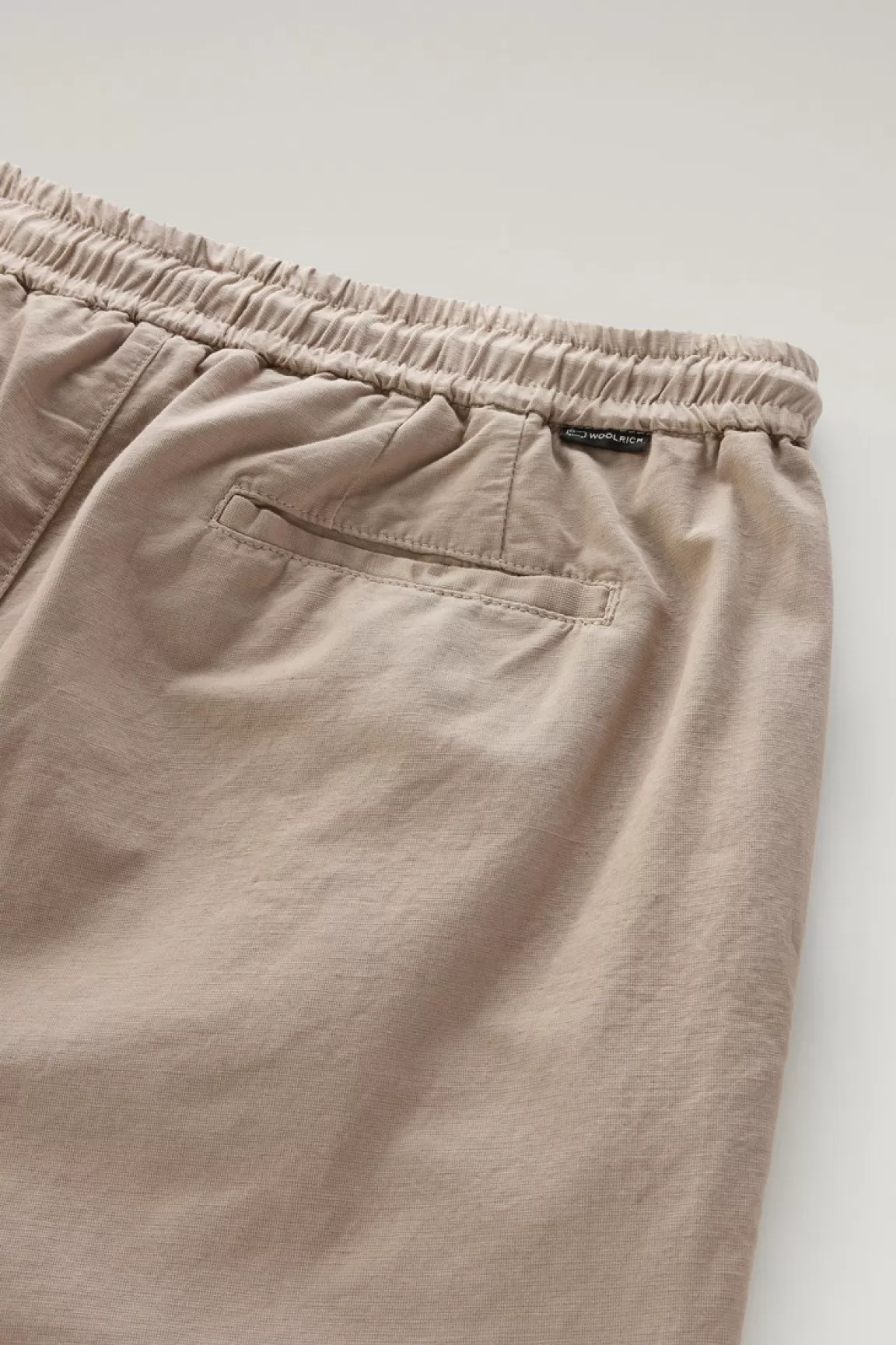 Uomo Woolrich Pantaloni e pantaloncini>Pantaloni Cargo In Misto Cotone E Lino Tinti In Capo