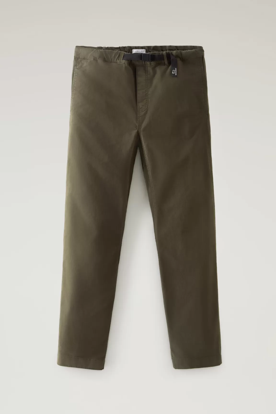 Uomo Woolrich Pantaloni e pantaloncini>Pantaloni Chino Tinti In Capo In Twill Di Cotone Elasticizzato