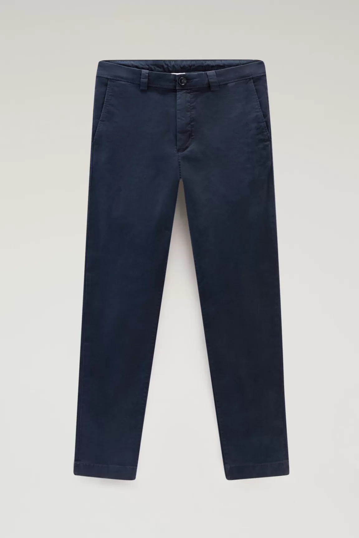 Uomo Woolrich Pantaloni e pantaloncini>Pantaloni Chino Tinti In Capo In Twill Di Cotone Elasticizzato