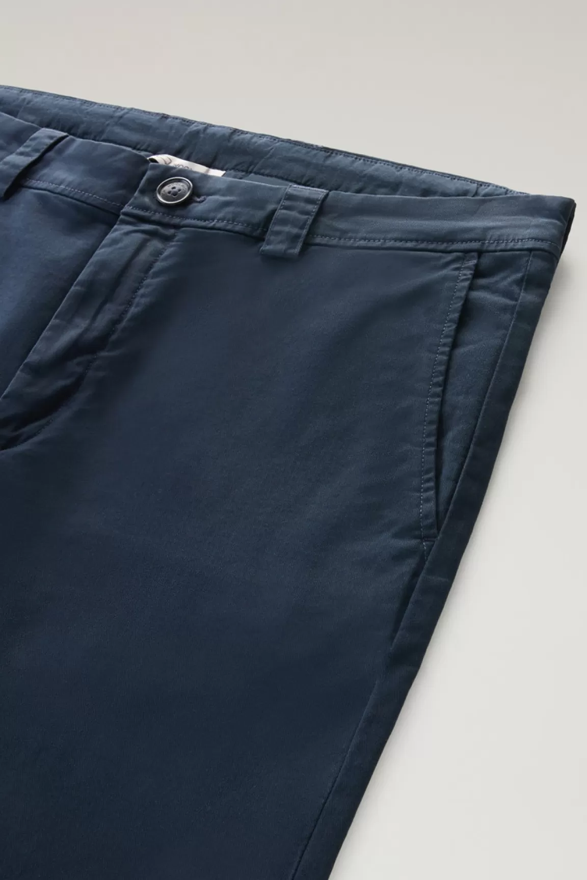 Uomo Woolrich Pantaloni e pantaloncini>Pantaloni Chino Tinti In Capo In Twill Di Cotone Elasticizzato