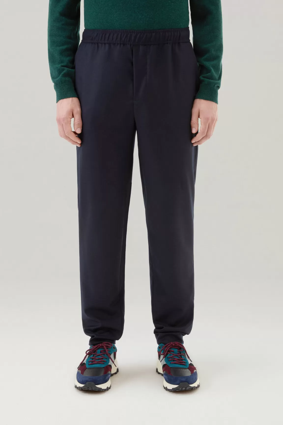 Uomo Woolrich Pantaloni e pantaloncini>Pantaloni In Flanella Di Lana Vergine Vitale Barberis Canonico