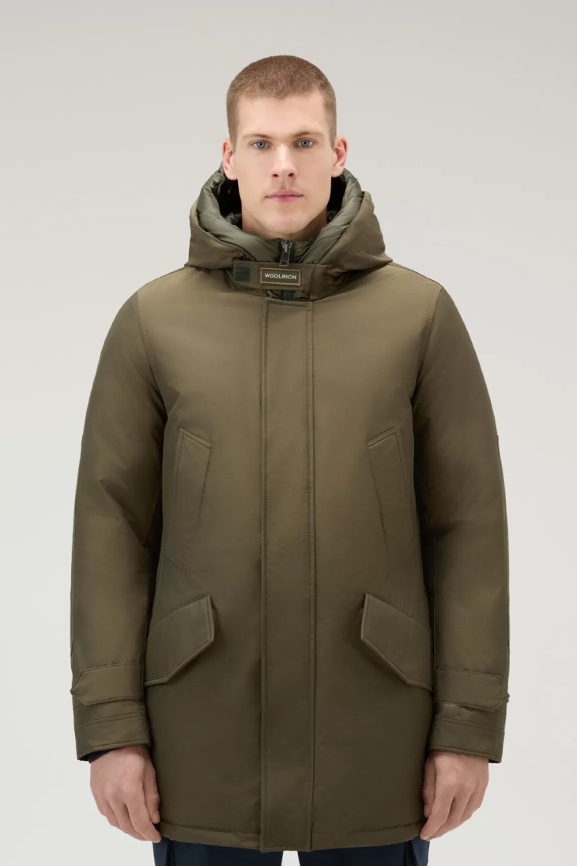 Uomo Woolrich Parka>Polar Parka In Ramar Cloth Con Collo Alto