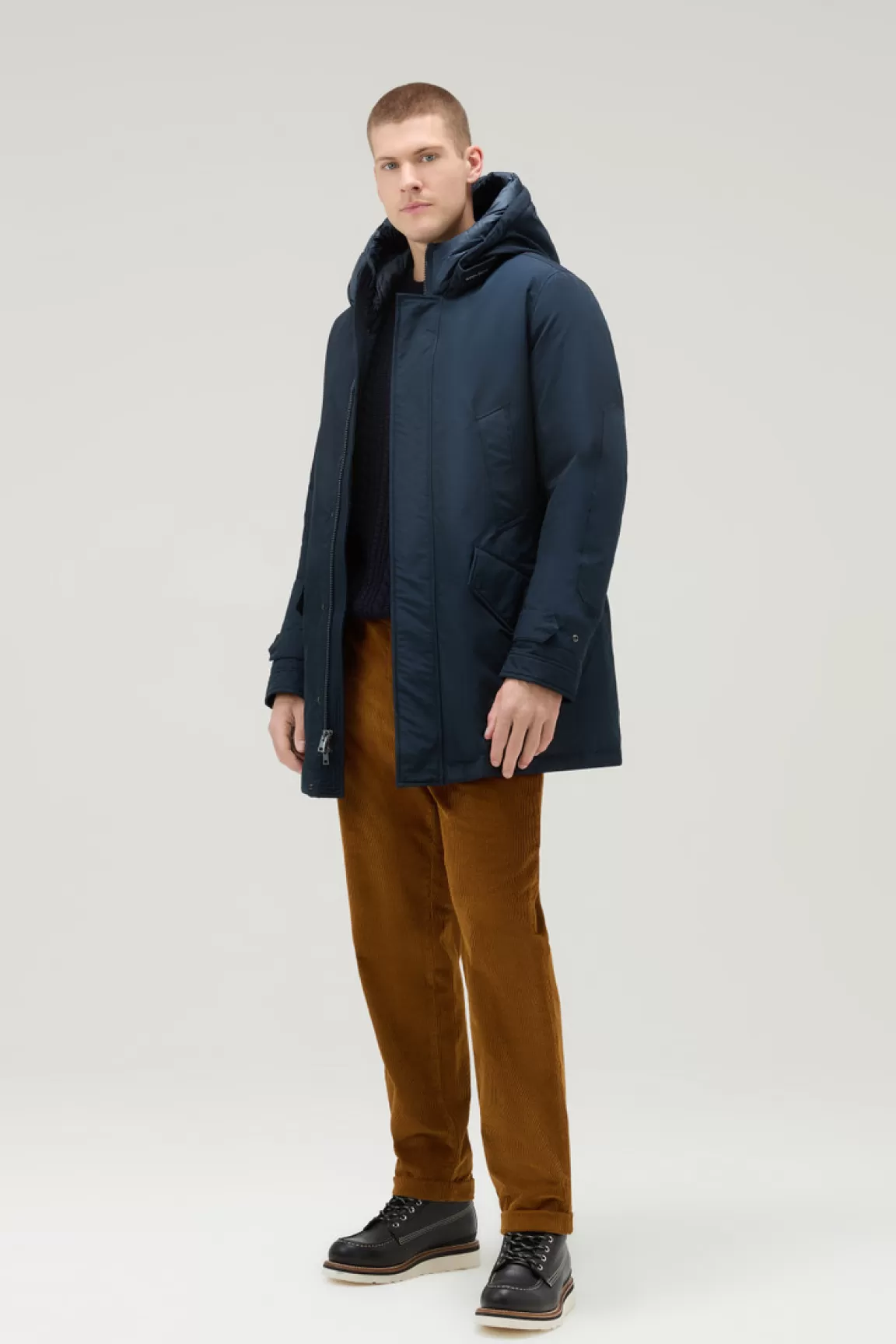 Uomo Woolrich Parka>Polar Parka In Ramar Cloth Con Collo Alto