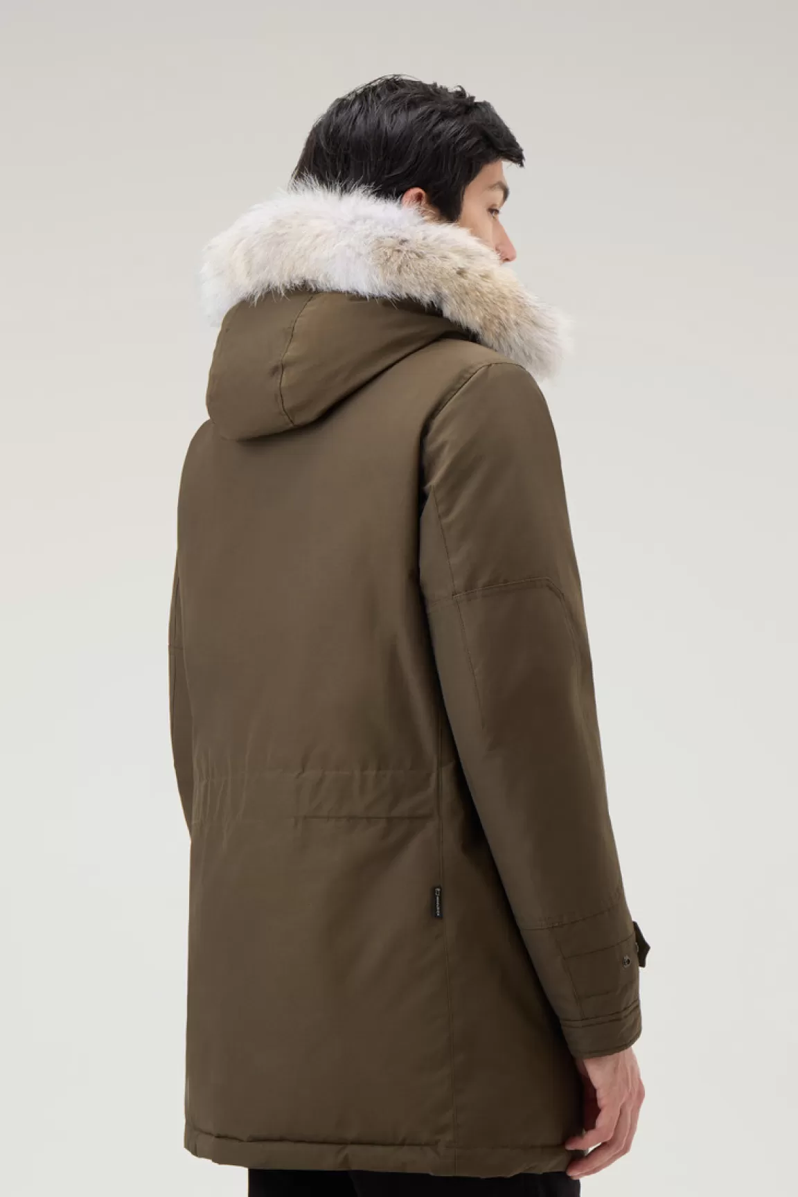 Uomo Woolrich Parka>Polar Parka In Ramar Cloth Con Collo Alto E Bordo In Pelliccia