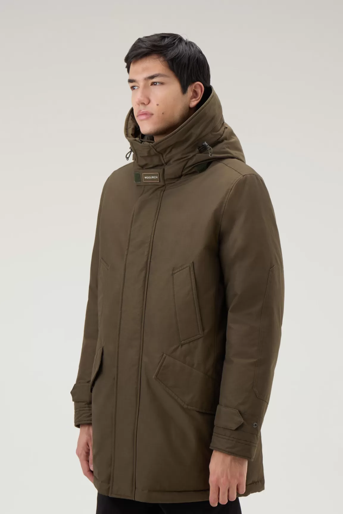 Uomo Woolrich Parka>Polar Parka In Ramar Cloth Con Collo Alto E Bordo In Pelliccia