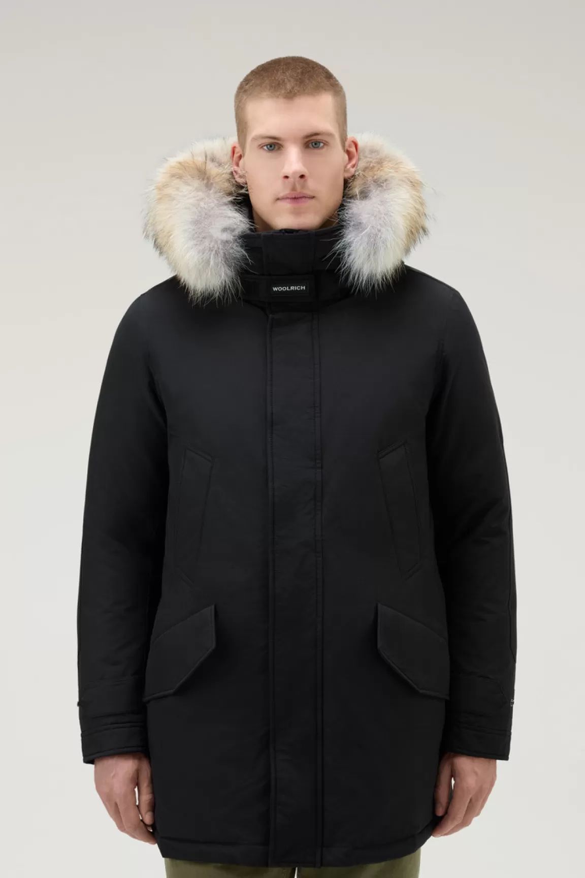 Uomo Woolrich Parka>Polar Parka In Ramar Cloth Con Collo Alto E Bordo In Pelliccia