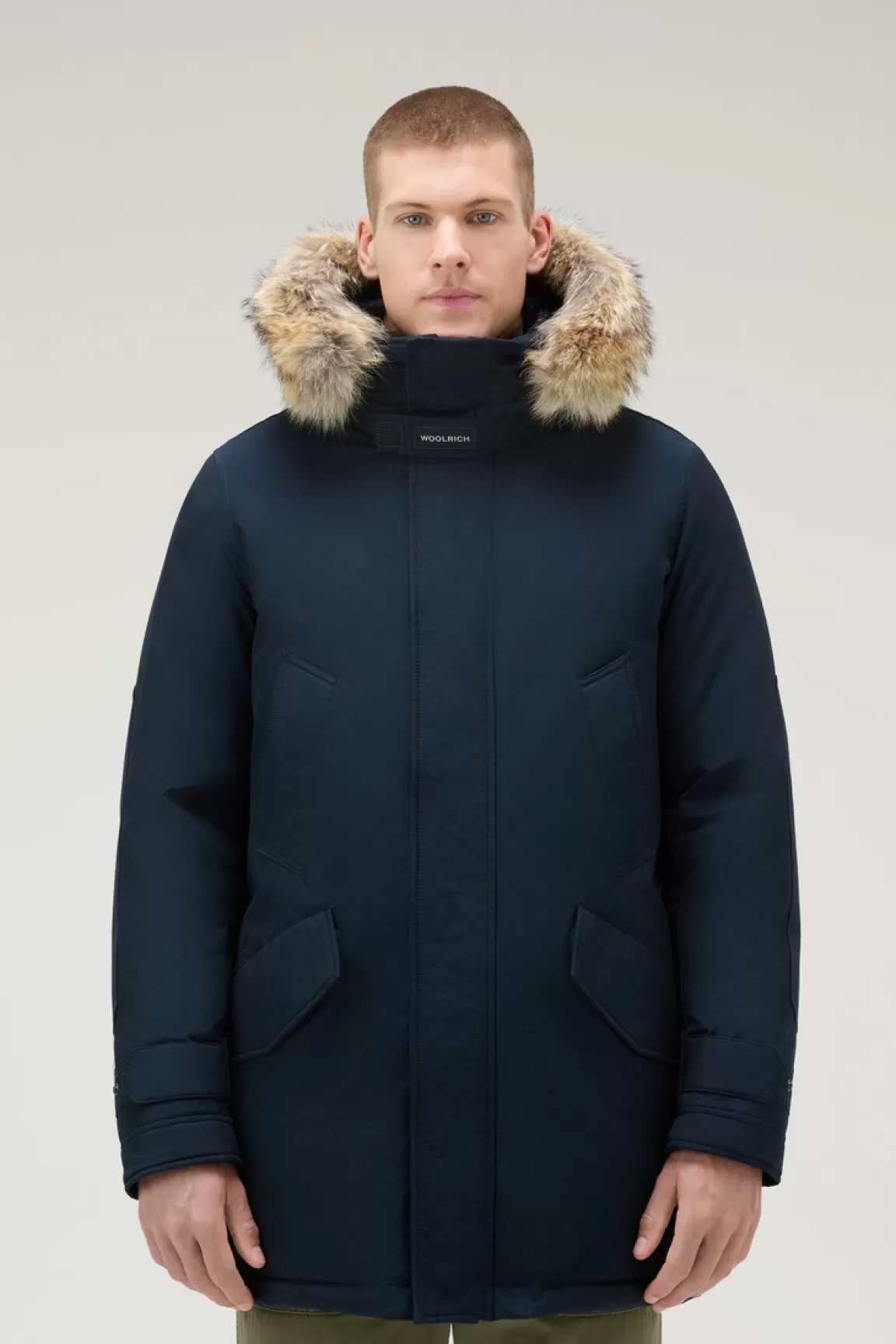 Uomo Woolrich Parka>Polar Parka In Ramar Cloth Con Collo Alto E Bordo In Pelliccia