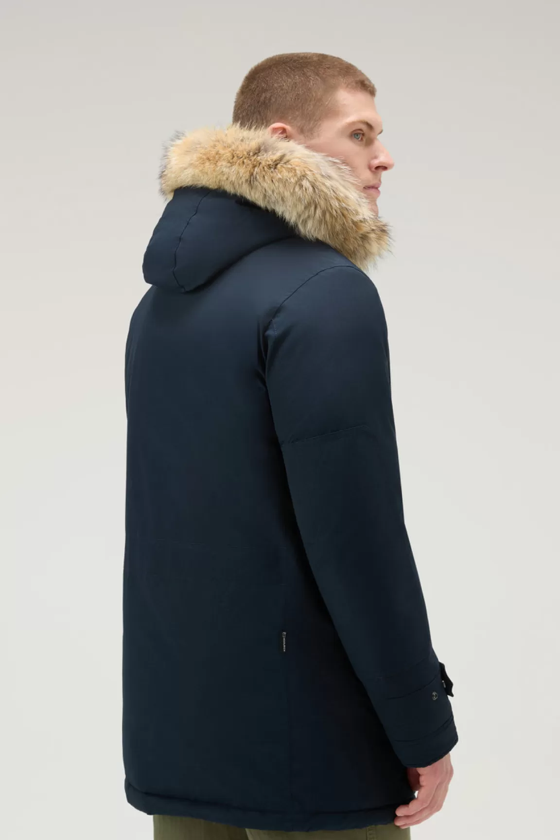 Uomo Woolrich Parka>Polar Parka In Ramar Cloth Con Collo Alto E Bordo In Pelliccia