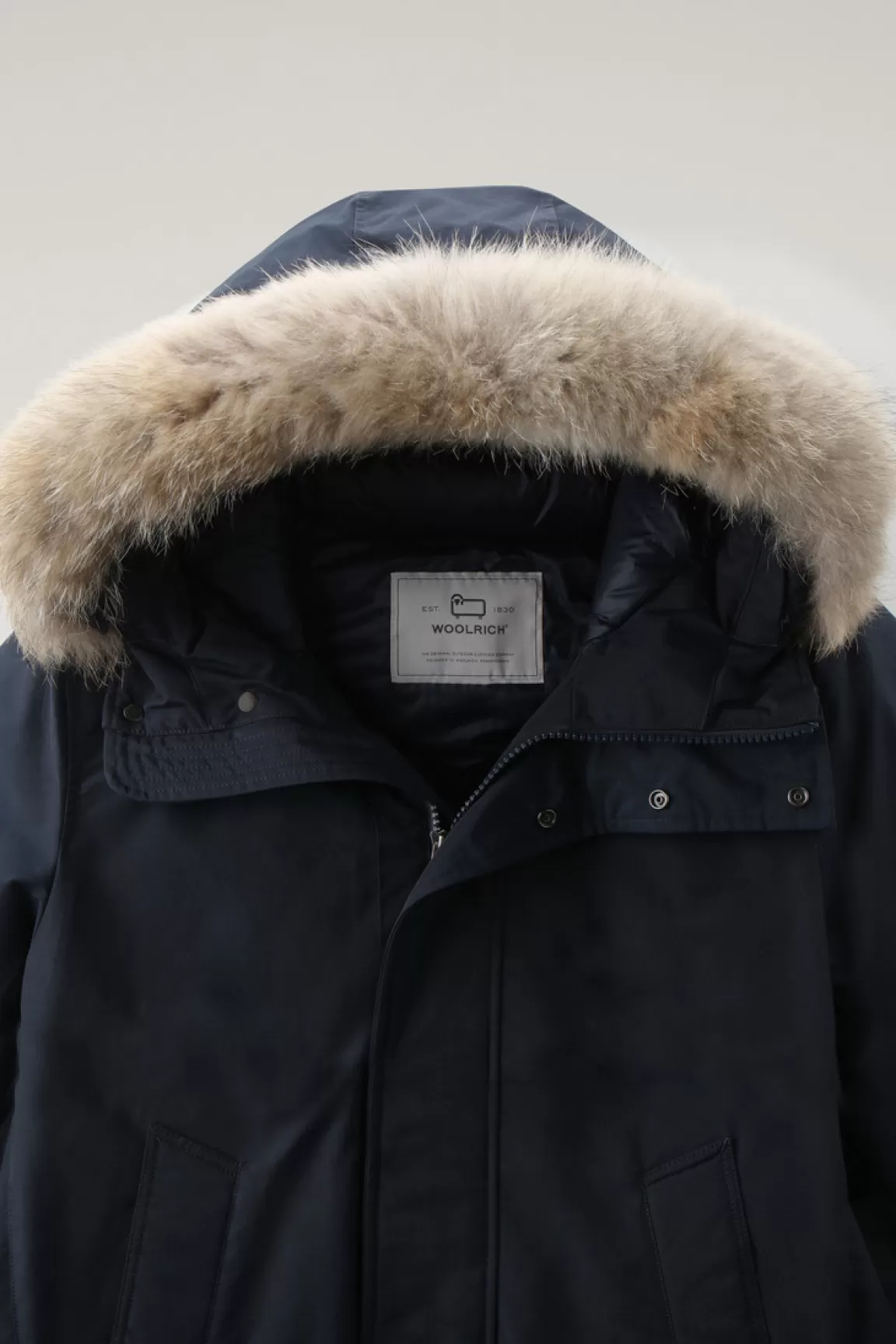 Uomo Woolrich Parka>Polar Parka In Ramar Cloth Con Collo Alto E Bordo In Pelliccia