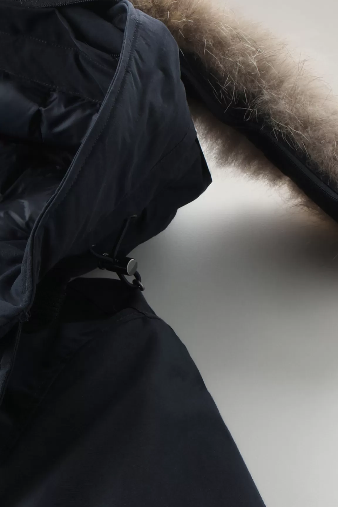 Uomo Woolrich Parka>Polar Parka In Ramar Cloth Con Collo Alto E Bordo In Pelliccia