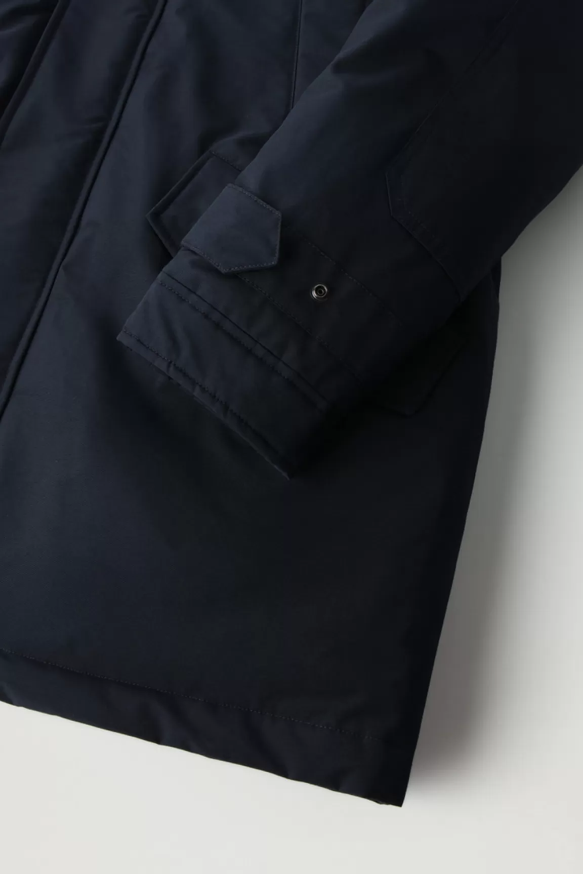 Uomo Woolrich Parka>Polar Parka In Ramar Cloth Con Collo Alto E Bordo In Pelliccia