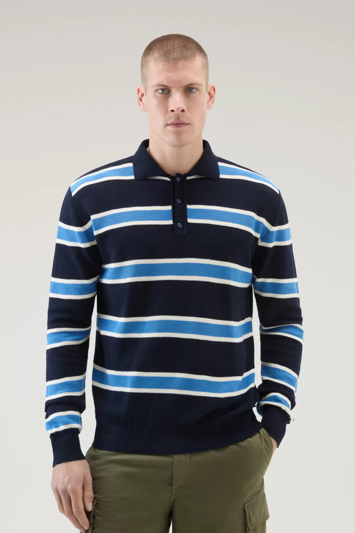 Uomo Woolrich Maglieria>Polo In Maglia A Maniche Lunghe