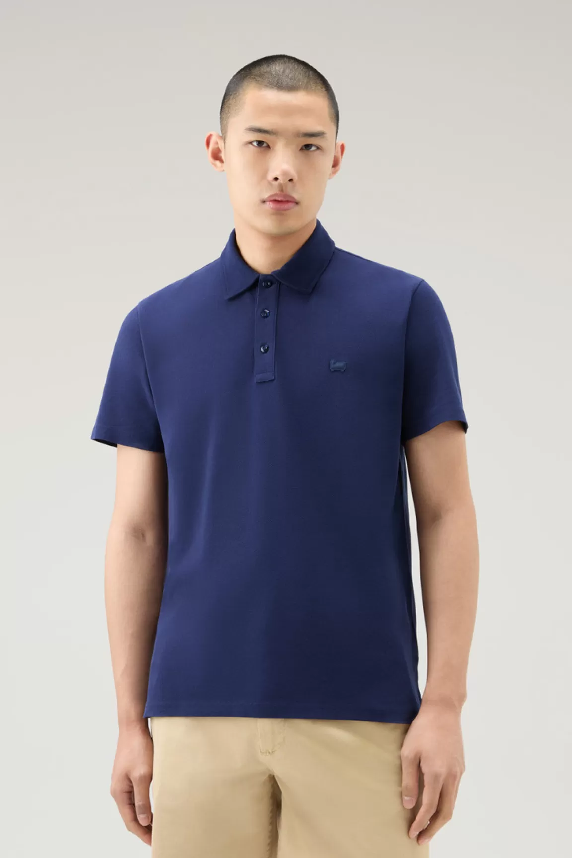 Uomo Woolrich Polo>Polo In Piquet Di Puro Cotone