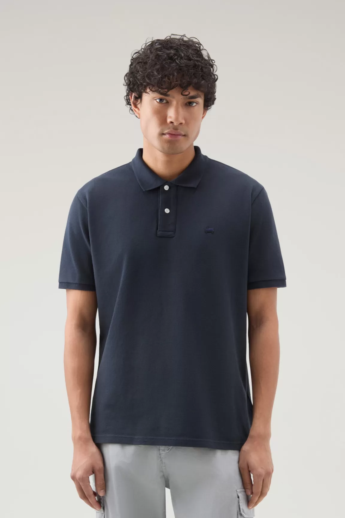 Uomo Woolrich Polo>Polo In Piquet Di Puro Cotone