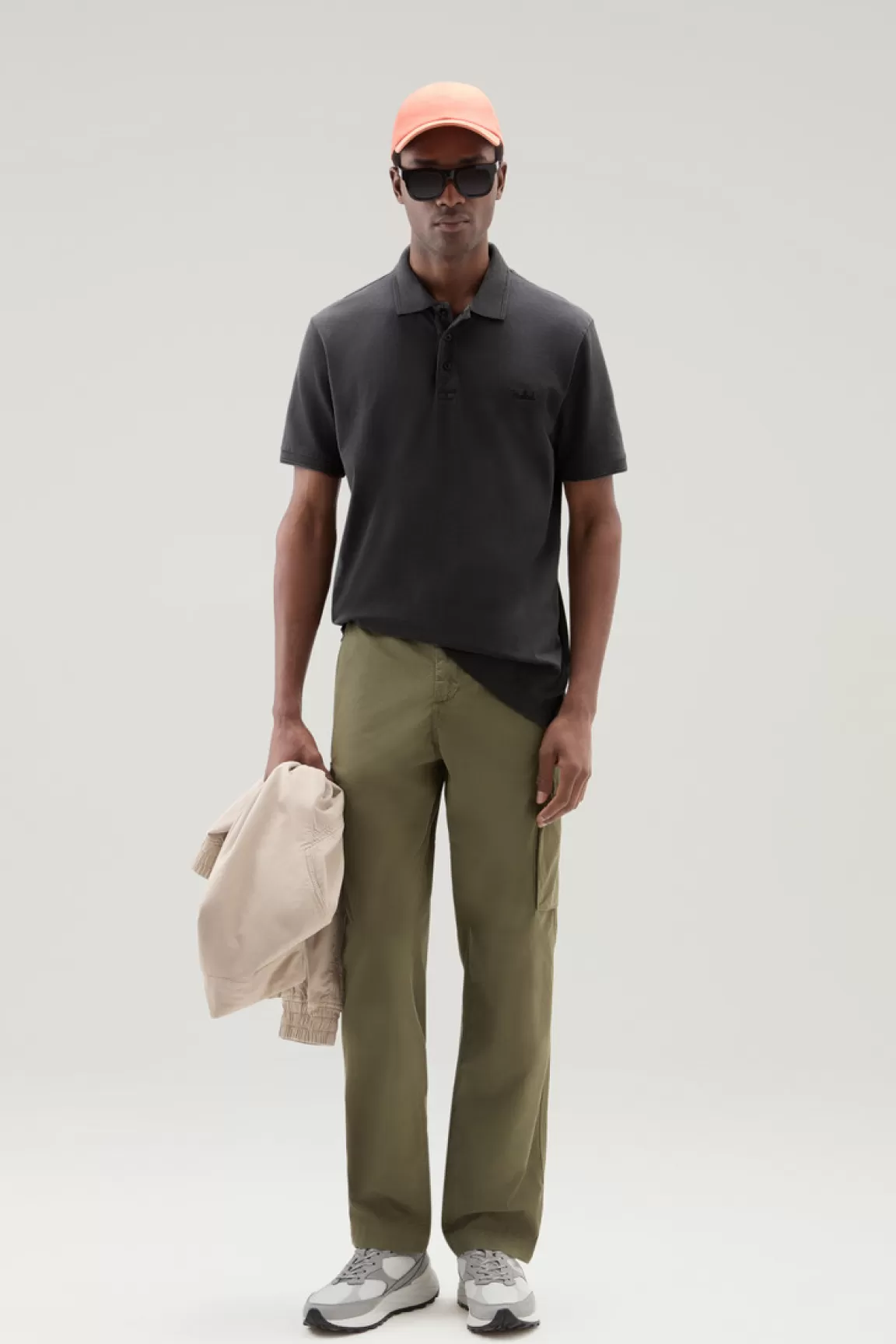 Uomo Woolrich Polo>Polo Mackinack Tinta In Capo In Piqué Di Cotone Elasticizzato