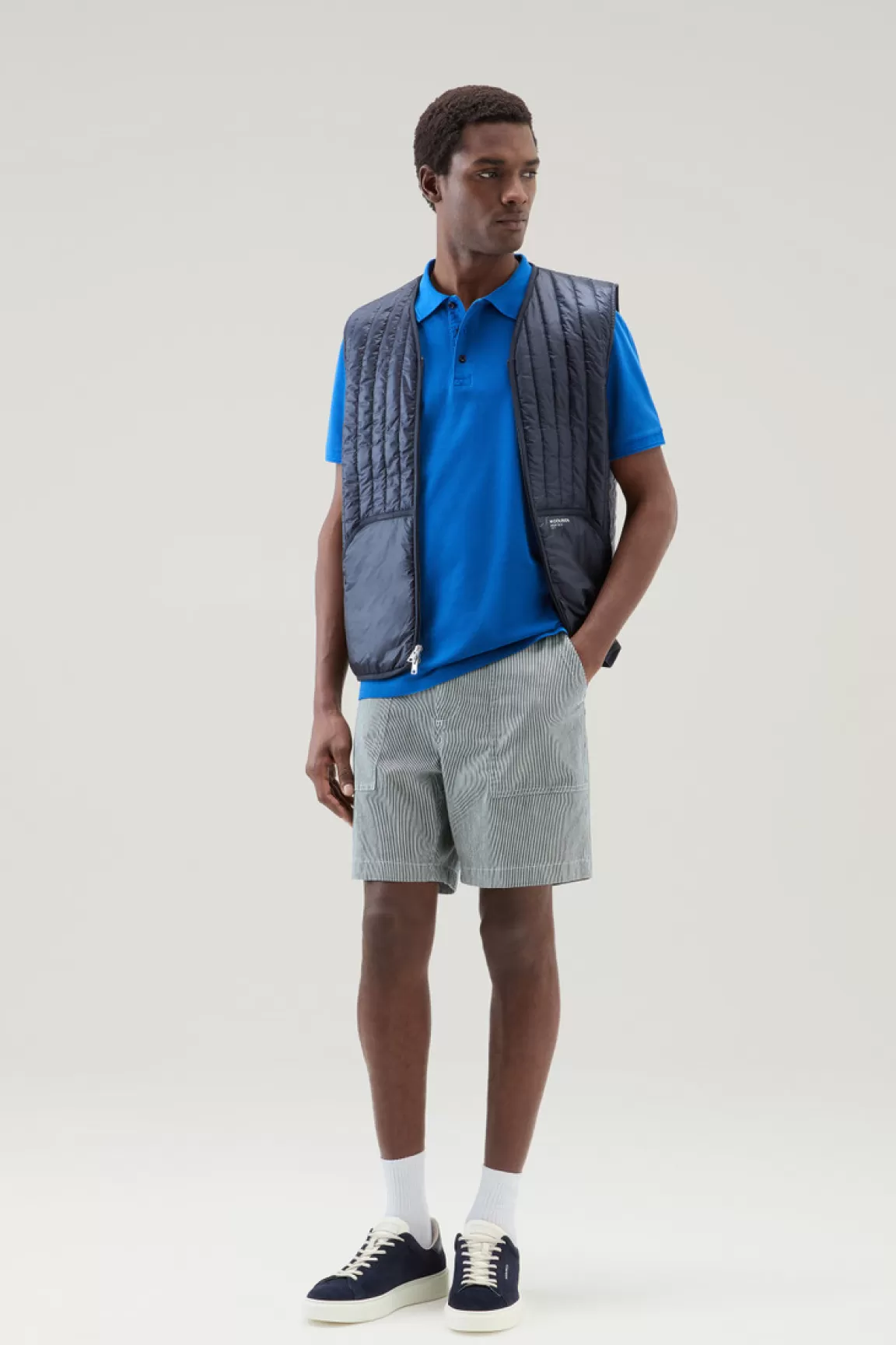 Uomo Woolrich Polo>Polo Mackinack Tinta In Capo In Piqué Di Cotone Elasticizzato