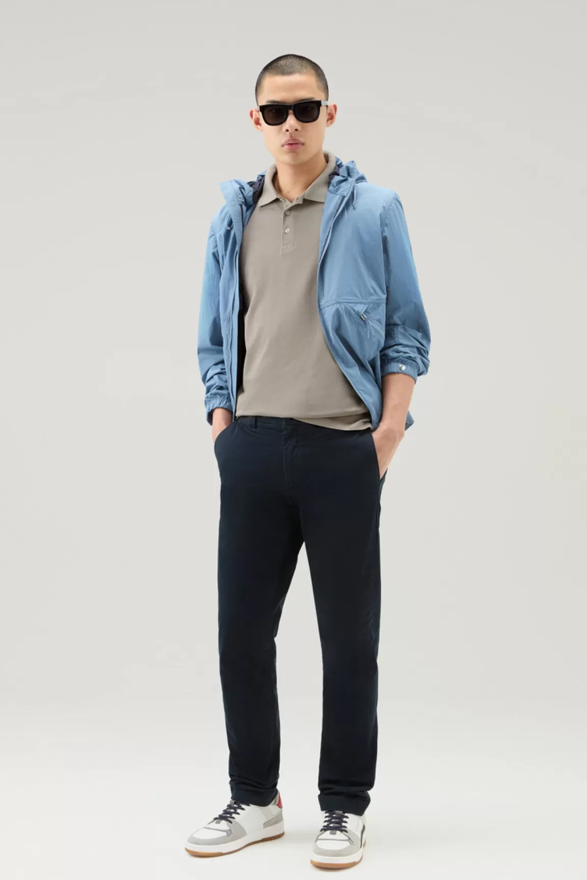 Uomo Woolrich Polo>Polo Mackinack Tinta In Capo In Piqué Di Cotone Elasticizzato