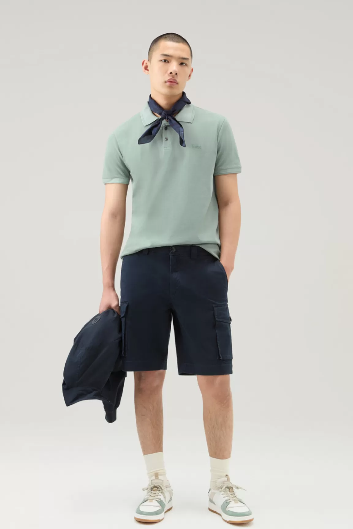 Uomo Woolrich Polo>Polo Mackinack Tinta In Capo In Piqué Di Cotone Elasticizzato