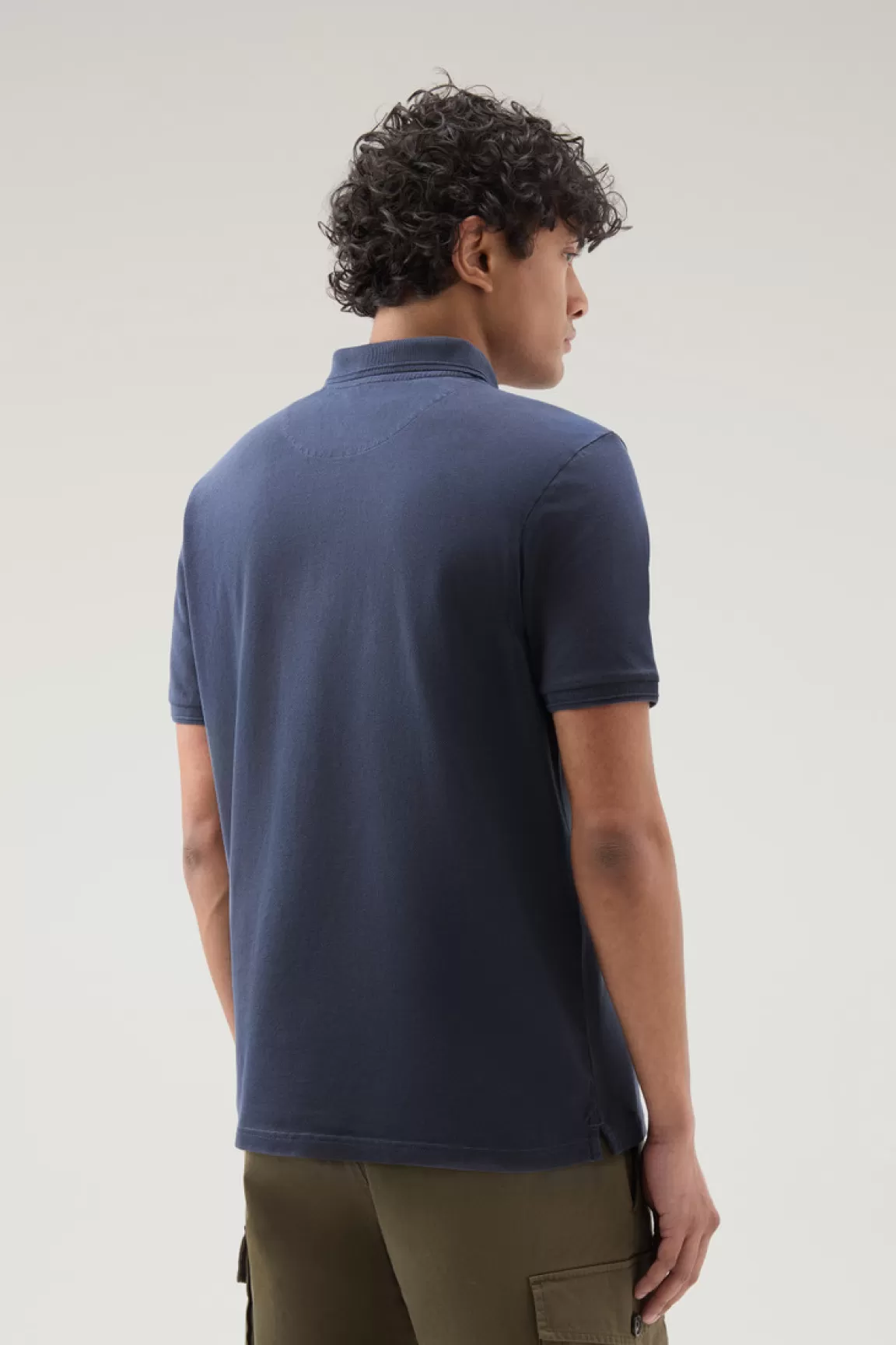 Uomo Woolrich Polo>Polo Mackinack Tinta In Capo In Piqué Di Cotone Elasticizzato