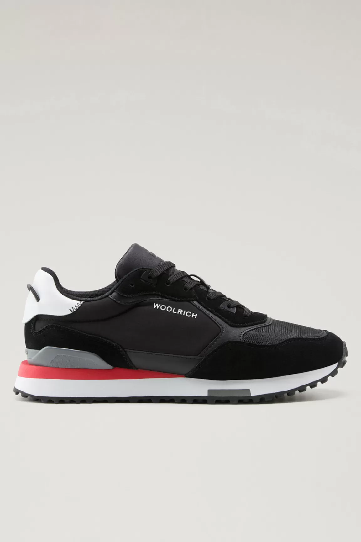 Uomo Woolrich Sneakers>Retro Sneakers In Pelle Con Dettagli In Nylon