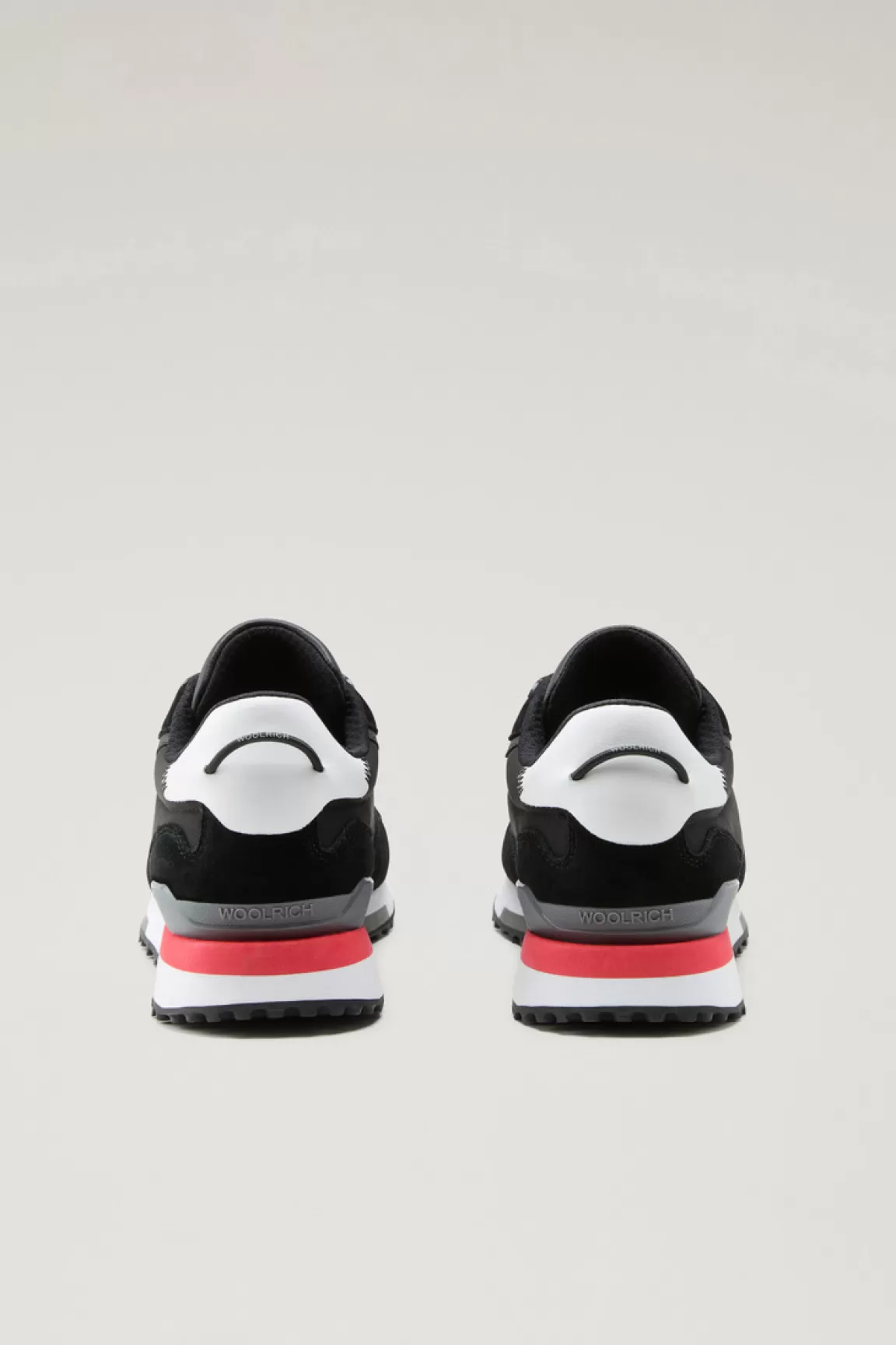 Uomo Woolrich Sneakers>Retro Sneakers In Pelle Con Dettagli In Nylon
