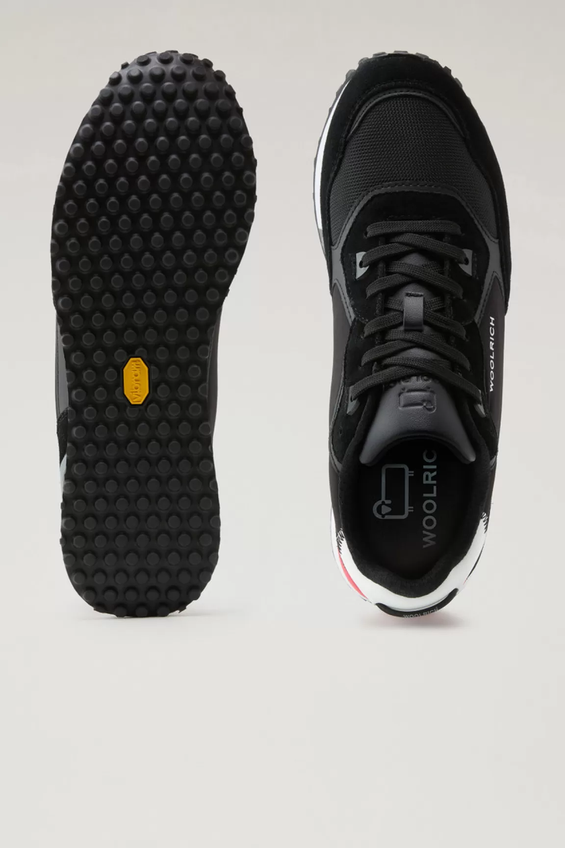 Uomo Woolrich Sneakers>Retro Sneakers In Pelle Con Dettagli In Nylon