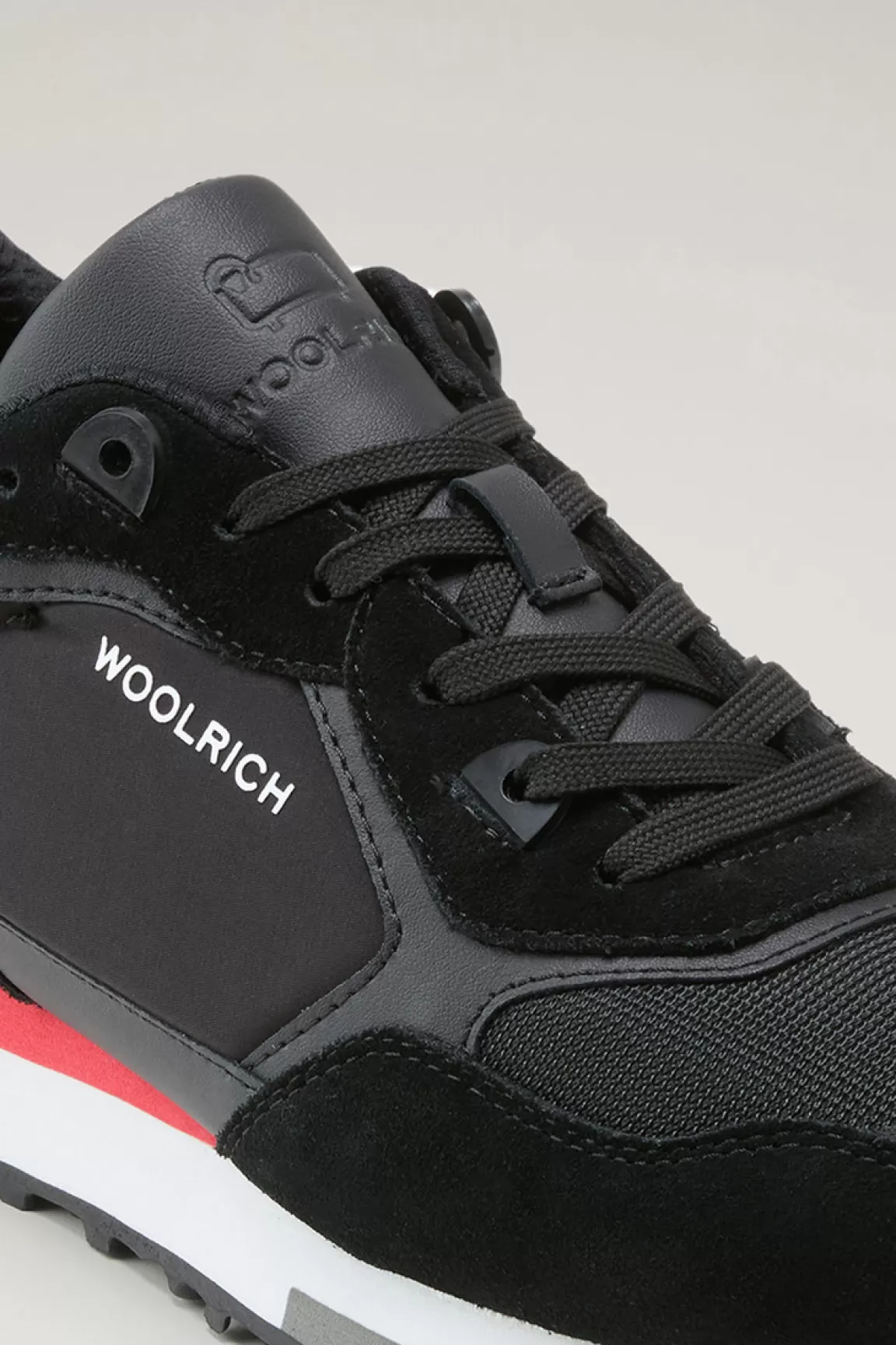 Uomo Woolrich Sneakers>Retro Sneakers In Pelle Con Dettagli In Nylon