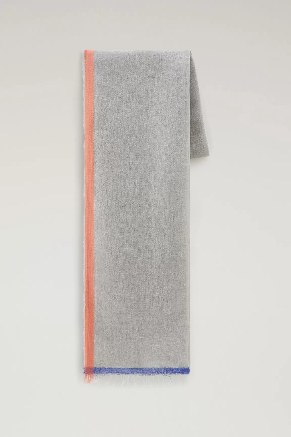 Donna Woolrich Sciarpe>Sciarpa In Misto Lino E Cotone Con Motivo Color Block