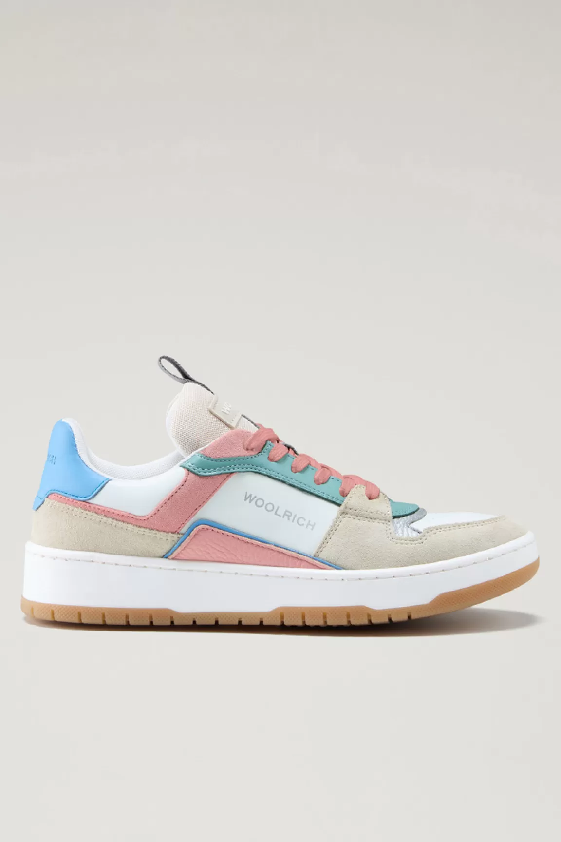 Donna Woolrich Sneakers>Sneakers Classic Basket Multicolor In Pelle Scamosciata