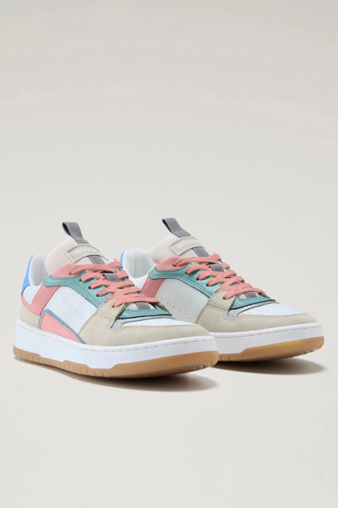 Donna Woolrich Sneakers>Sneakers Classic Basket Multicolor In Pelle Scamosciata