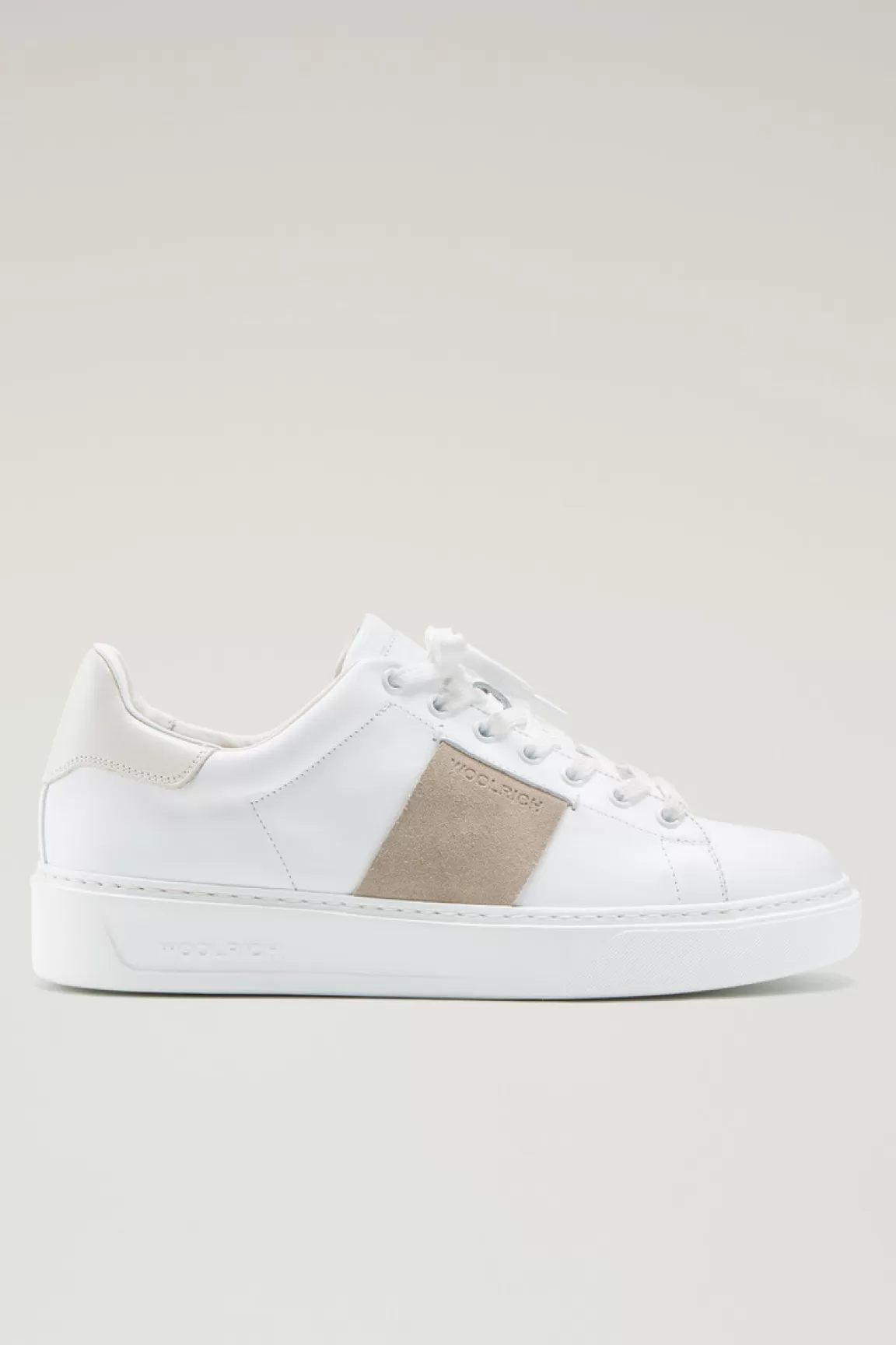 Uomo Woolrich Sneakers>Sneakers Classic Court In Pelle Con Banda In Pelle Scamosciata