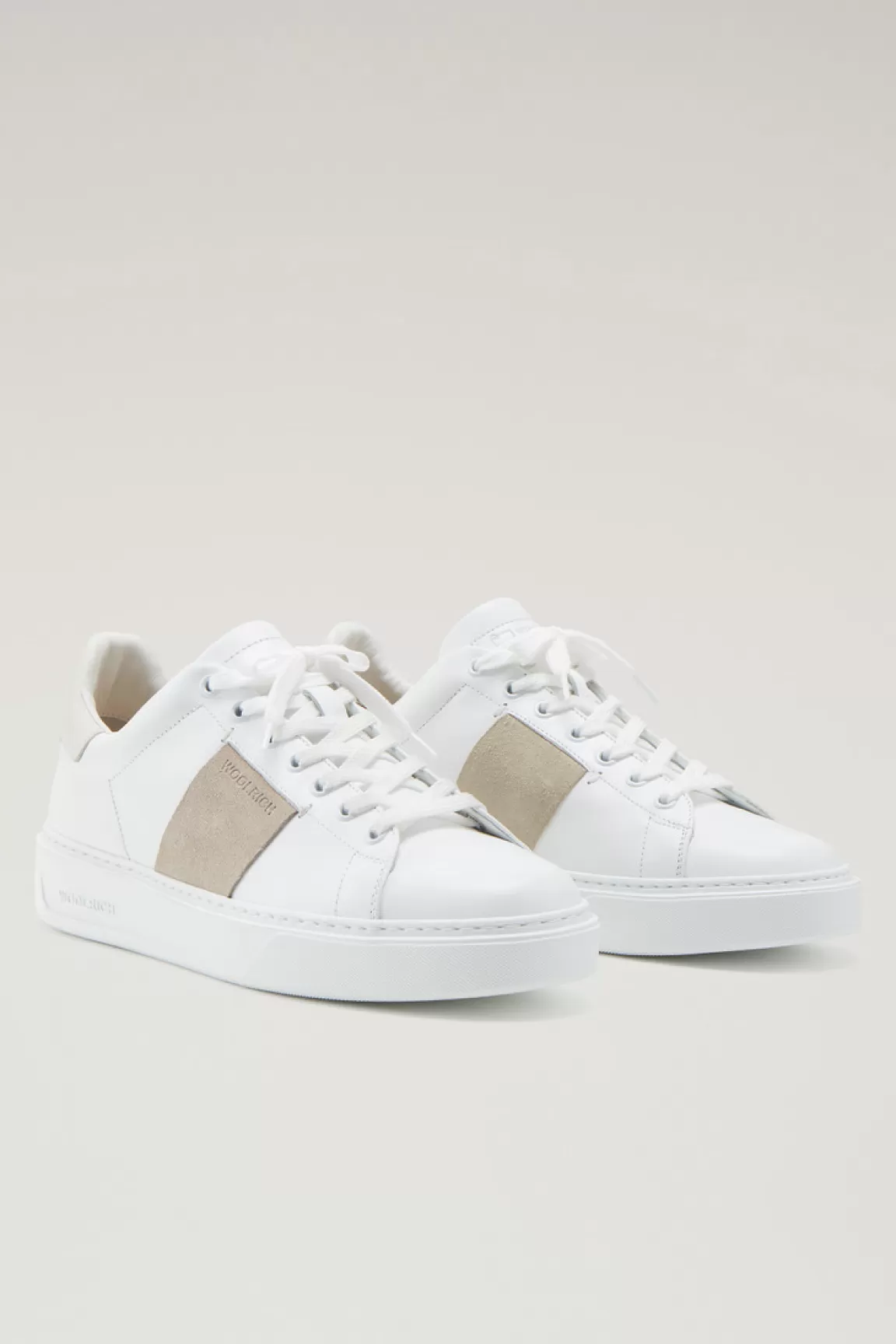 Uomo Woolrich Sneakers>Sneakers Classic Court In Pelle Con Banda In Pelle Scamosciata