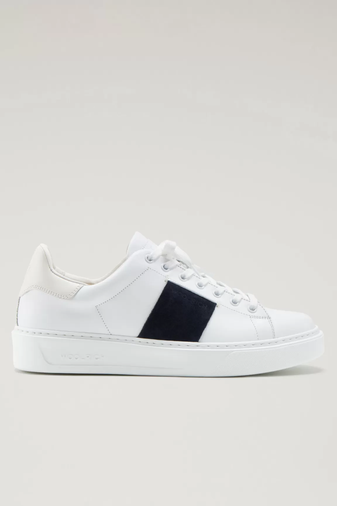 Uomo Woolrich Sneakers>Sneakers Classic Court In Pelle Con Banda In Pelle Scamosciata