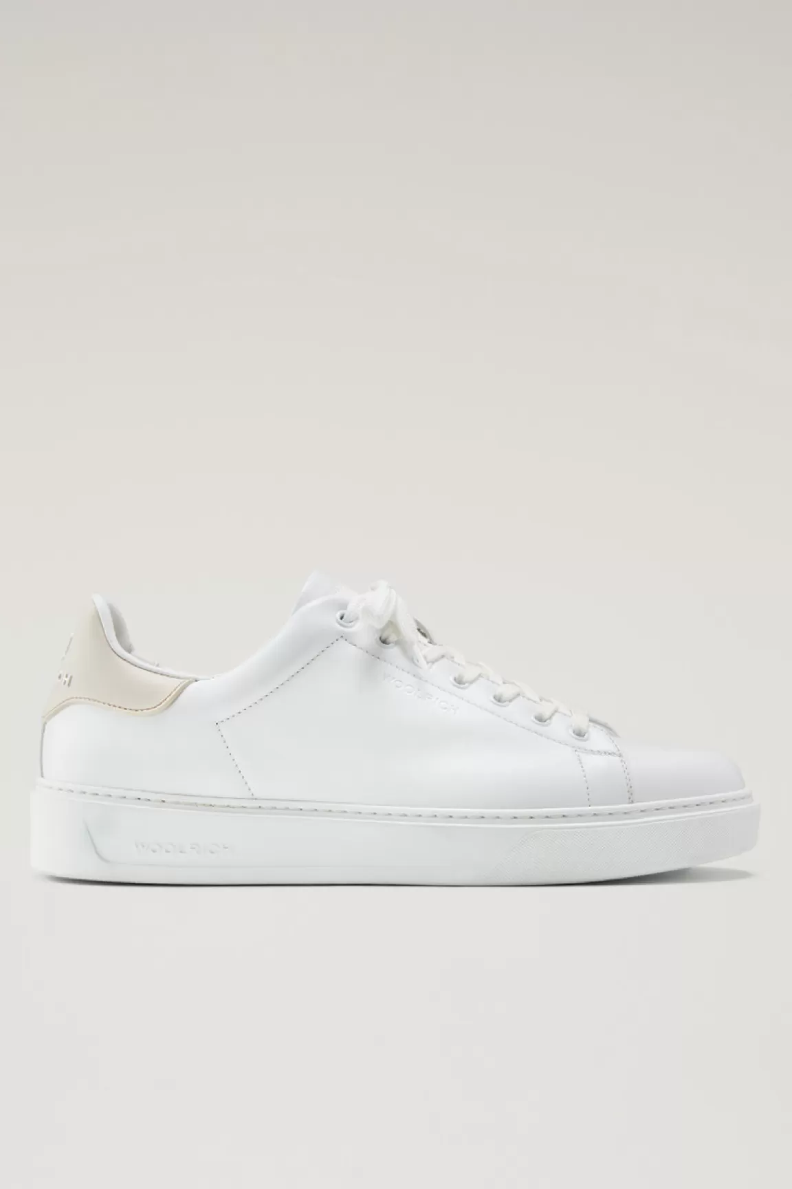 Uomo Woolrich Sneakers>Sneakers Classic Court In Pelle Con Dettagli A Contrasto