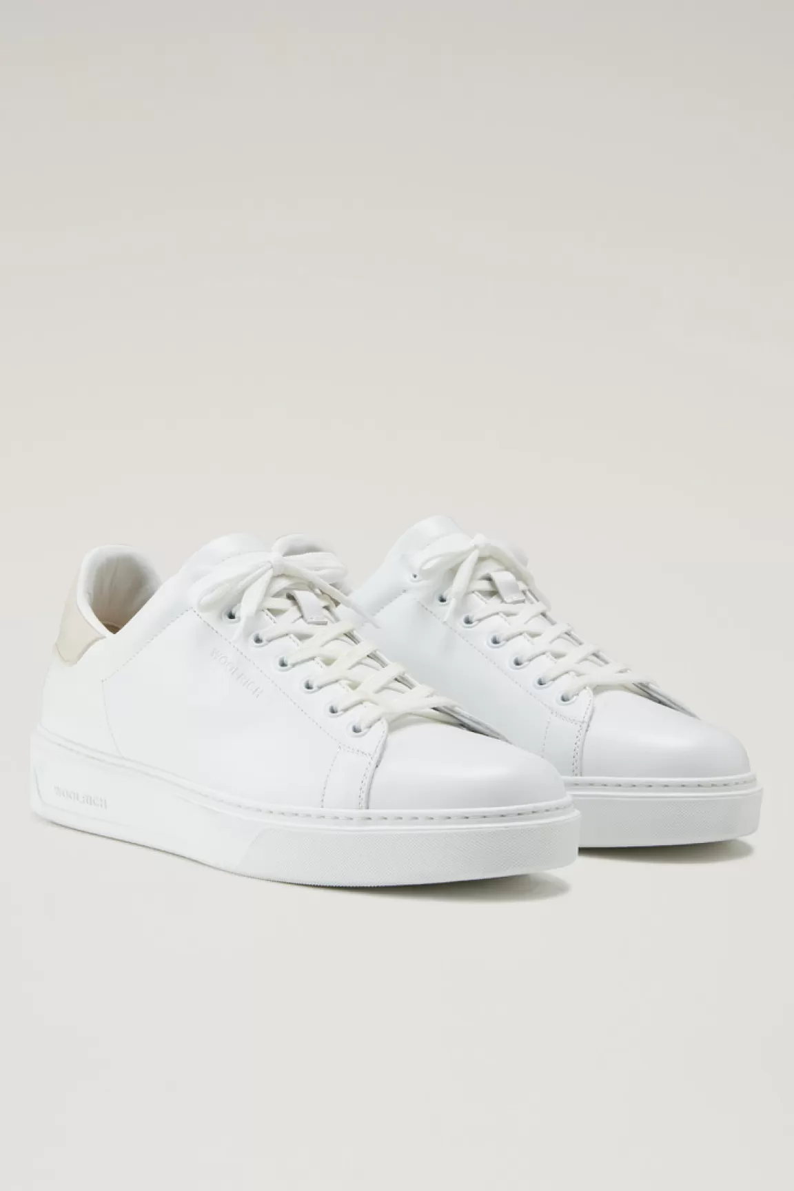 Uomo Woolrich Sneakers>Sneakers Classic Court In Pelle Con Dettagli A Contrasto