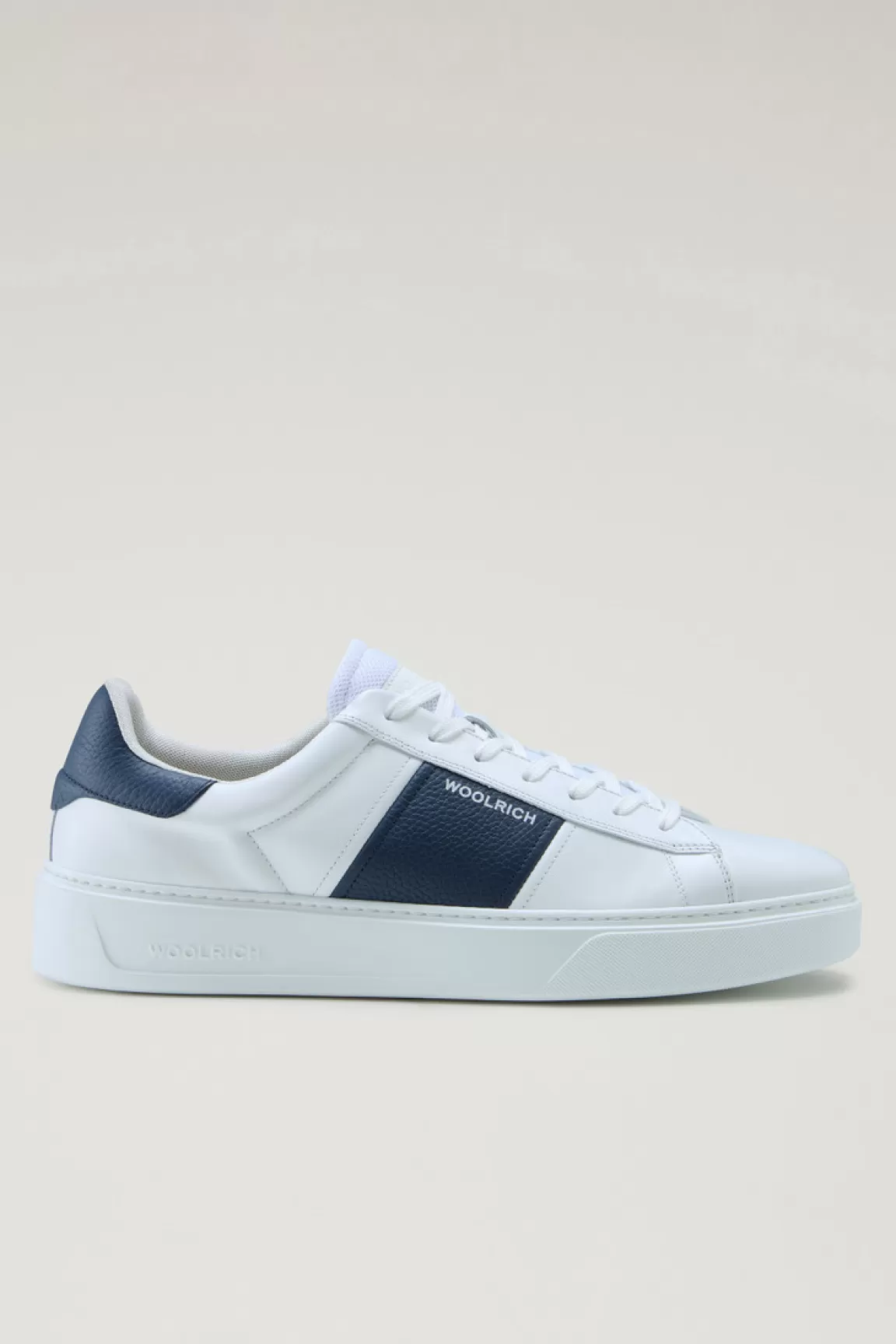 Uomo Woolrich Sneakers>Sneakers Classic Court In Pelle Con Dettagli A Contrasto