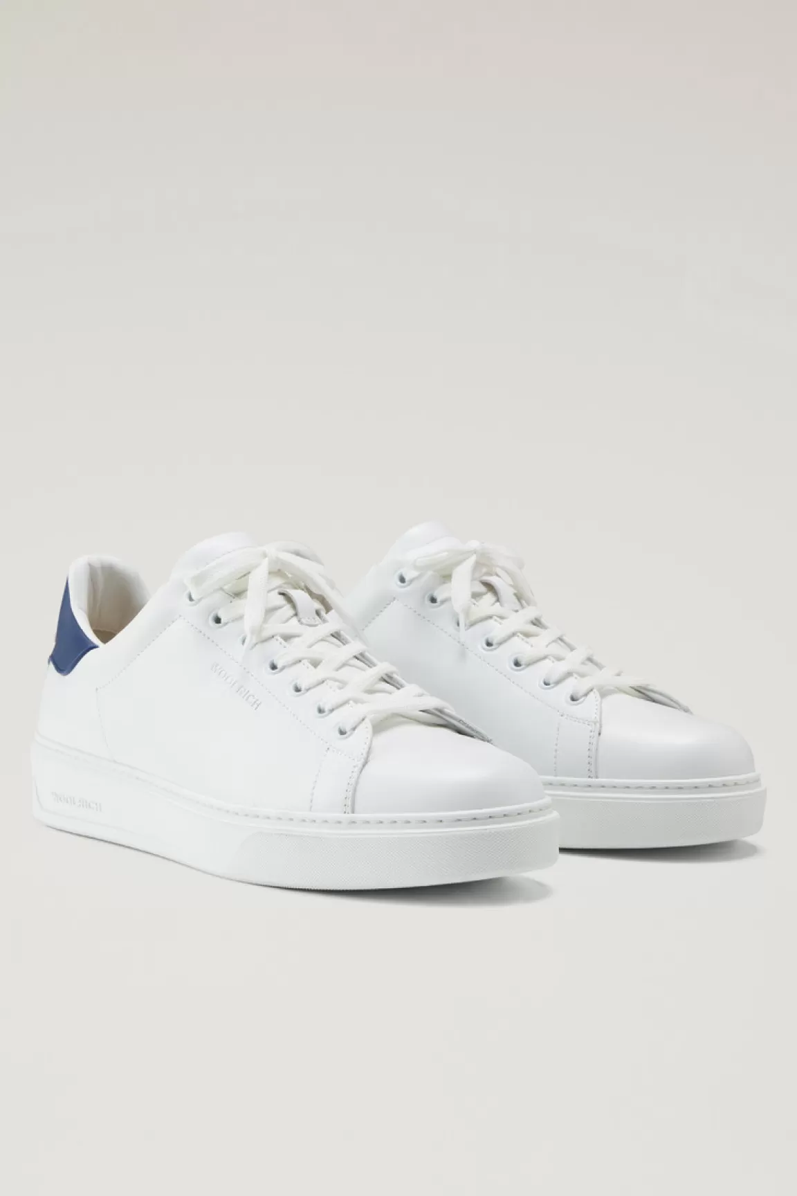 Uomo Woolrich Sneakers>Sneakers Classic Court In Pelle Con Dettagli A Contrasto