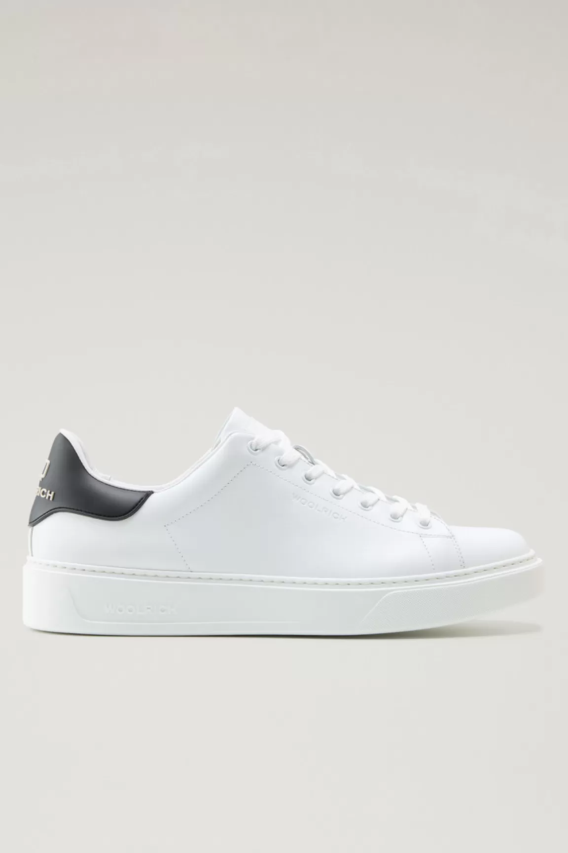 Uomo Woolrich Sneakers>Sneakers Classic Court In Pelle Con Toppa A Contrasto