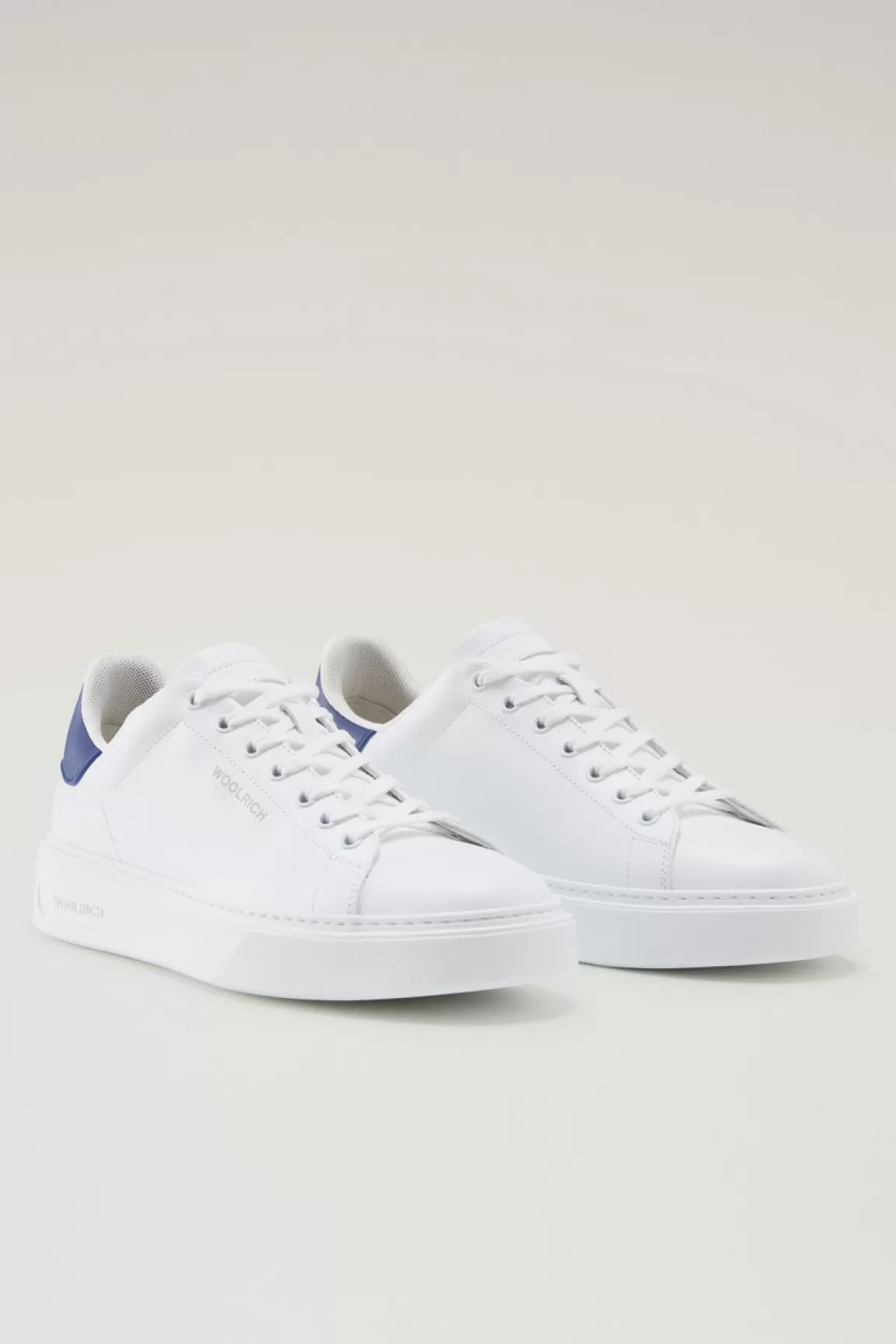 Uomo Woolrich Sneakers>Sneakers Classic Court In Pelle Con Toppa A Contrasto