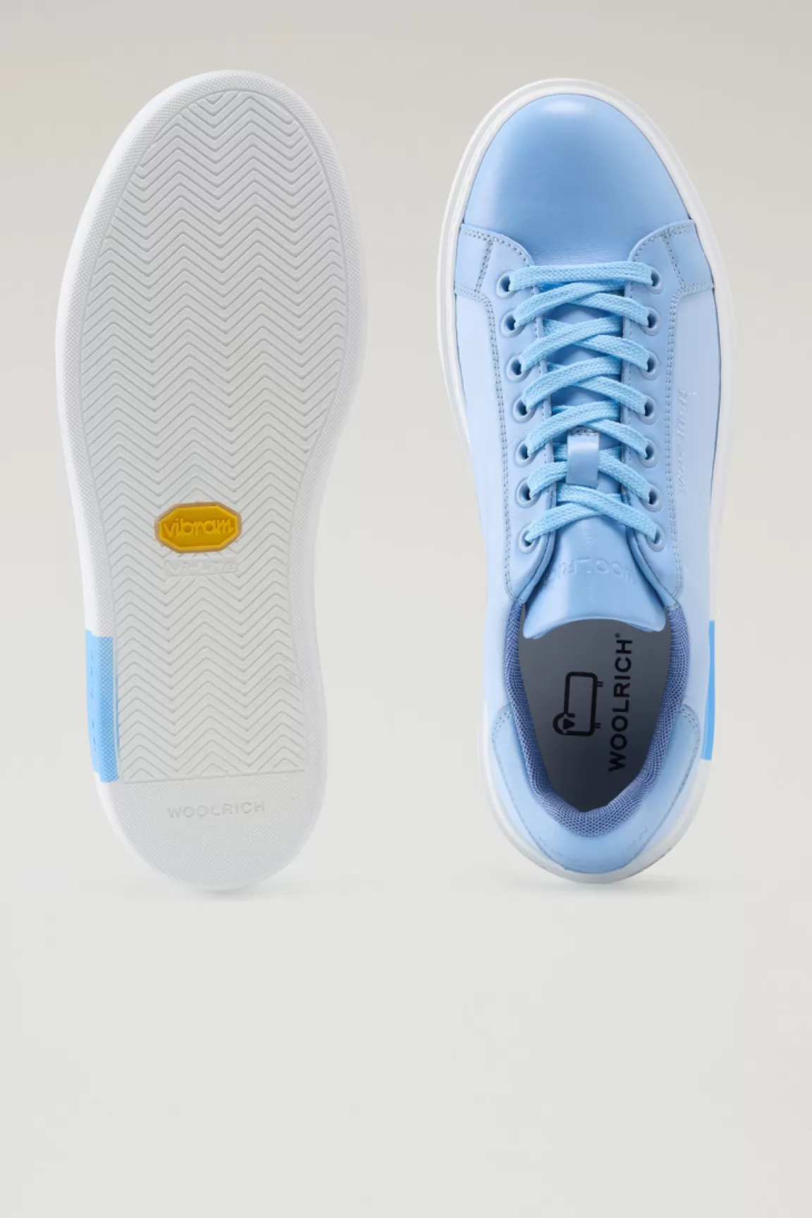 Donna Woolrich Sneakers>Sneakers Classic Court In Tessuto Tecnico Con Dettagli In Pelle