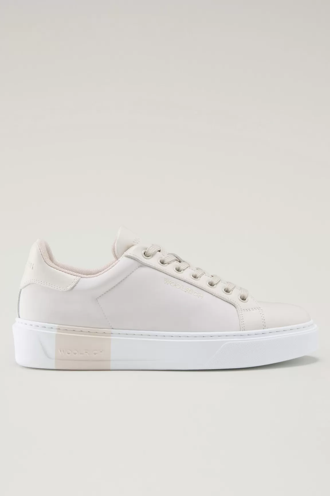 Donna Woolrich Sneakers>Sneakers Classic Court In Tessuto Tecnico Con Dettagli In Pelle