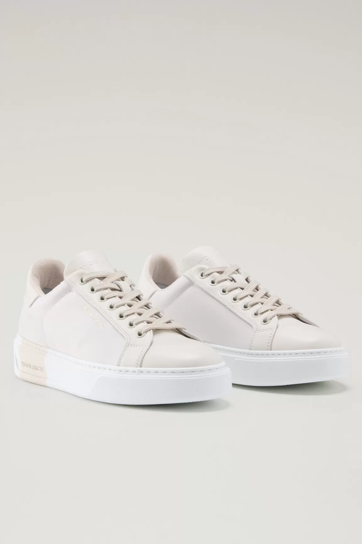 Donna Woolrich Sneakers>Sneakers Classic Court In Tessuto Tecnico Con Dettagli In Pelle