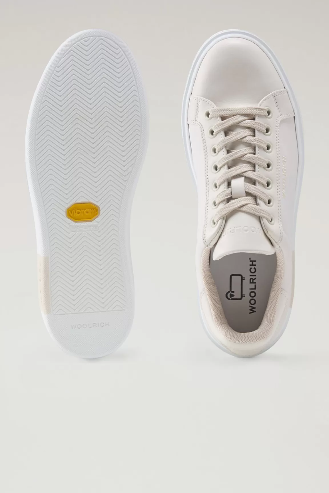 Donna Woolrich Sneakers>Sneakers Classic Court In Tessuto Tecnico Con Dettagli In Pelle