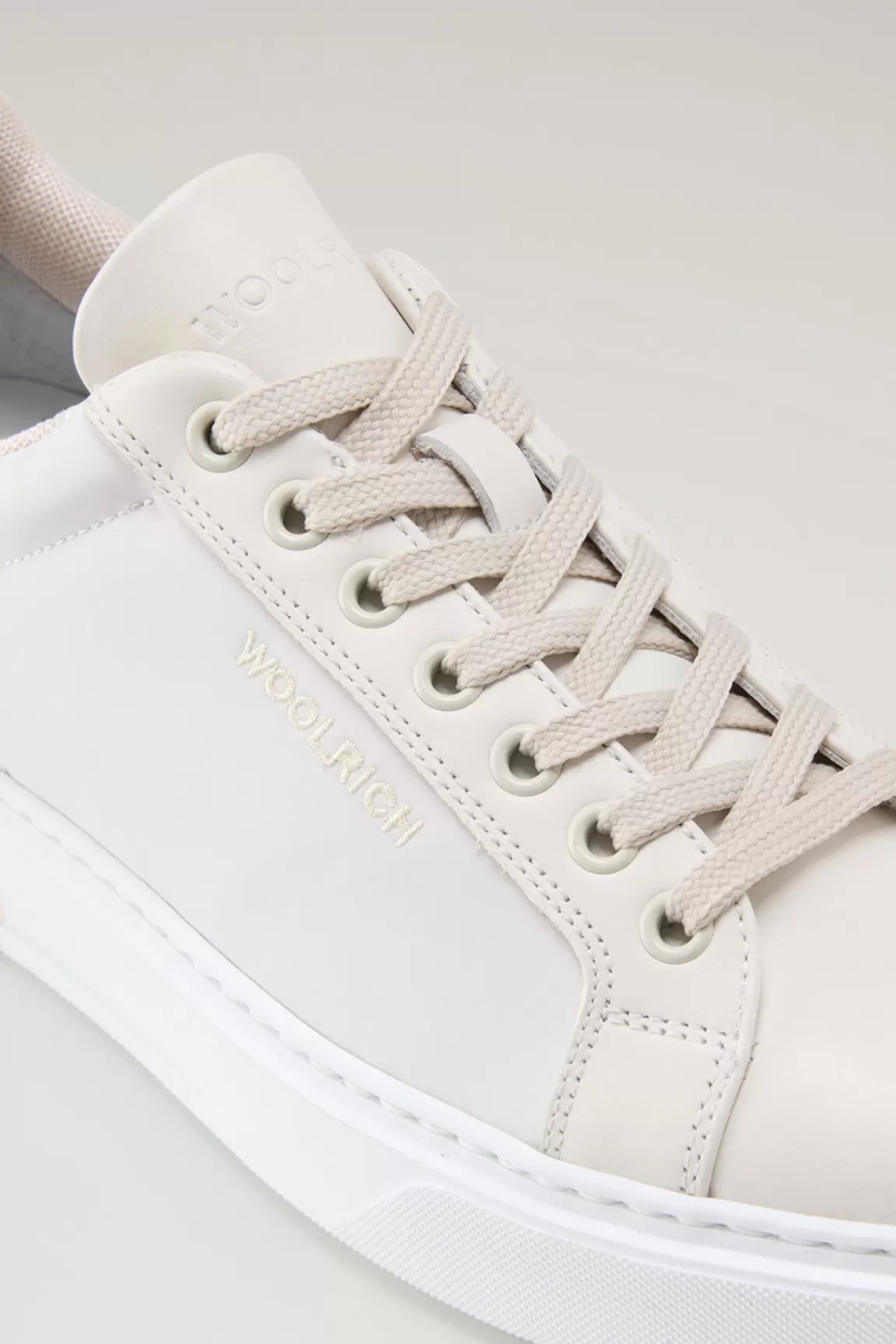 Donna Woolrich Sneakers>Sneakers Classic Court In Tessuto Tecnico Con Dettagli In Pelle