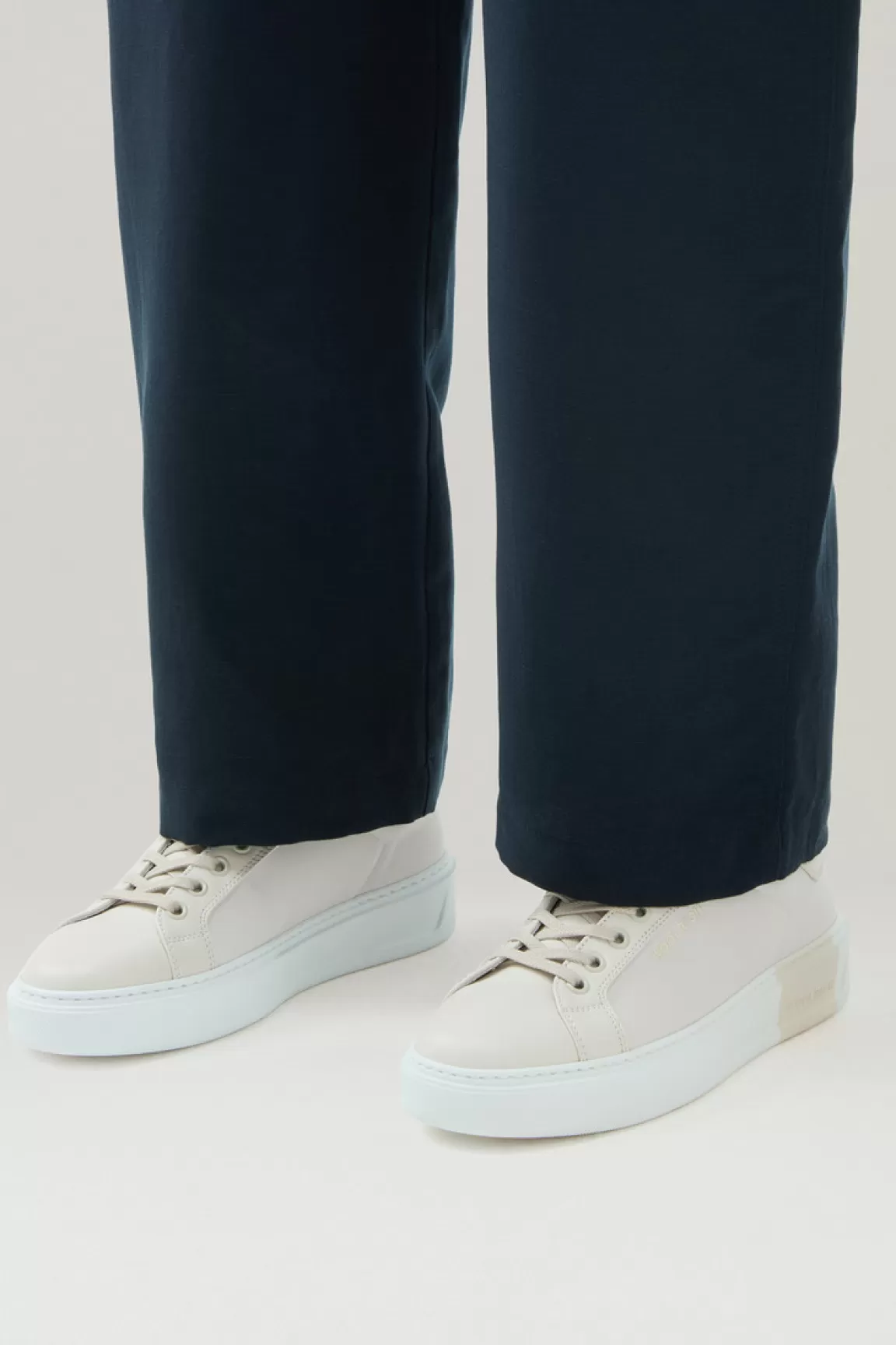 Donna Woolrich Sneakers>Sneakers Classic Court In Tessuto Tecnico Con Dettagli In Pelle