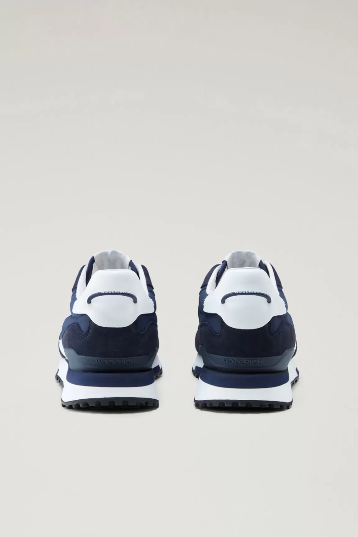 Uomo Woolrich Sneakers>Sneakers Retro In Pelle Con Dettagli In Nylon