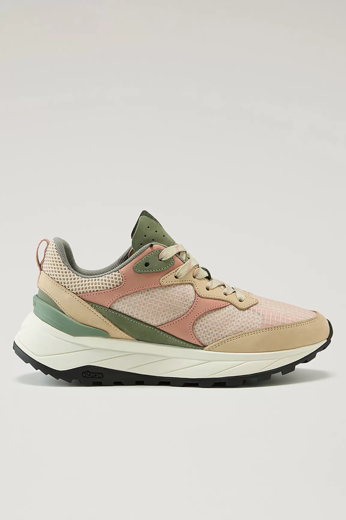 Donna Woolrich Sneakers>Sneakers Running In Tessuto Ripstop E Nabuk