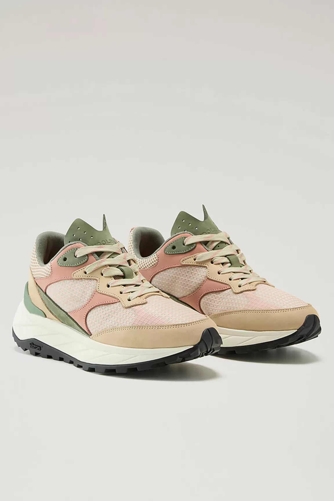 Donna Woolrich Sneakers>Sneakers Running In Tessuto Ripstop E Nabuk