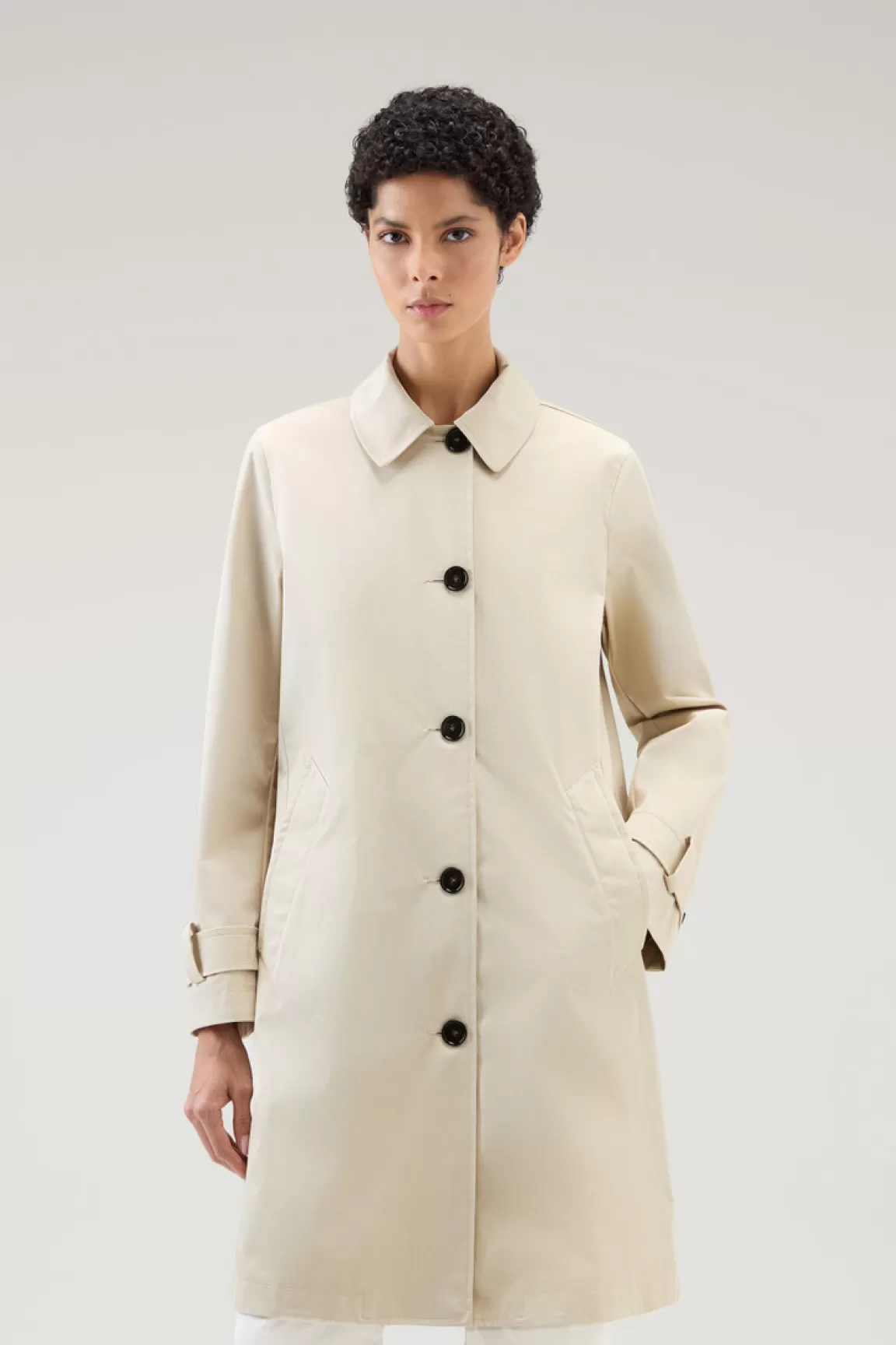 Donna Woolrich Cappotti>Trench Havice In Best Cotton