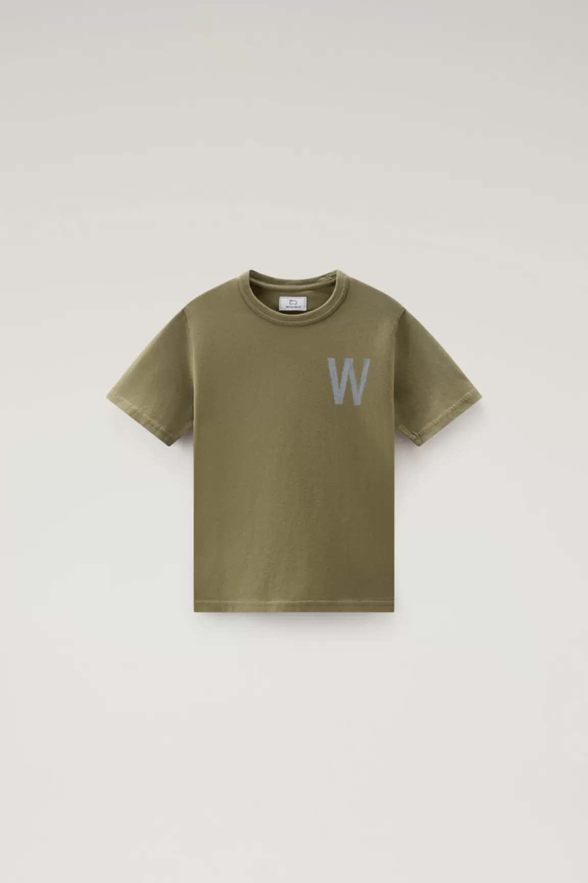 Bambino Woolrich Abbigliamento>T-shirt Da Bambino In Puro Cotone Con Stampa